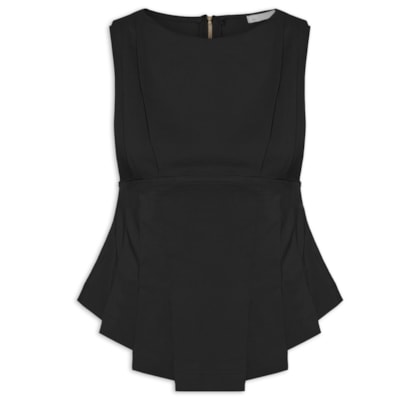 Blusa Feminina Com Drapeados - Preto