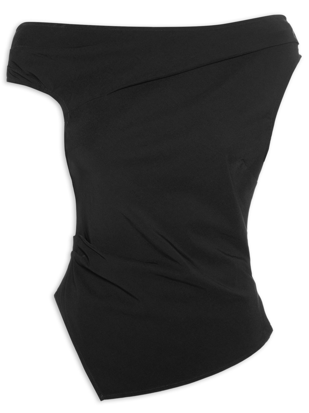 Blusa Feminina Com Drapeados - Preto