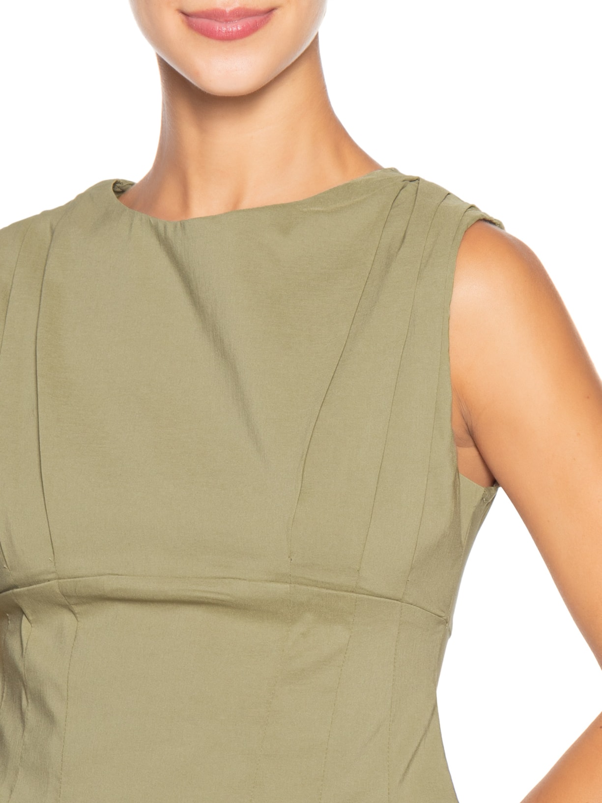 Blusa Feminina Com Drapeados Verde '2Essential