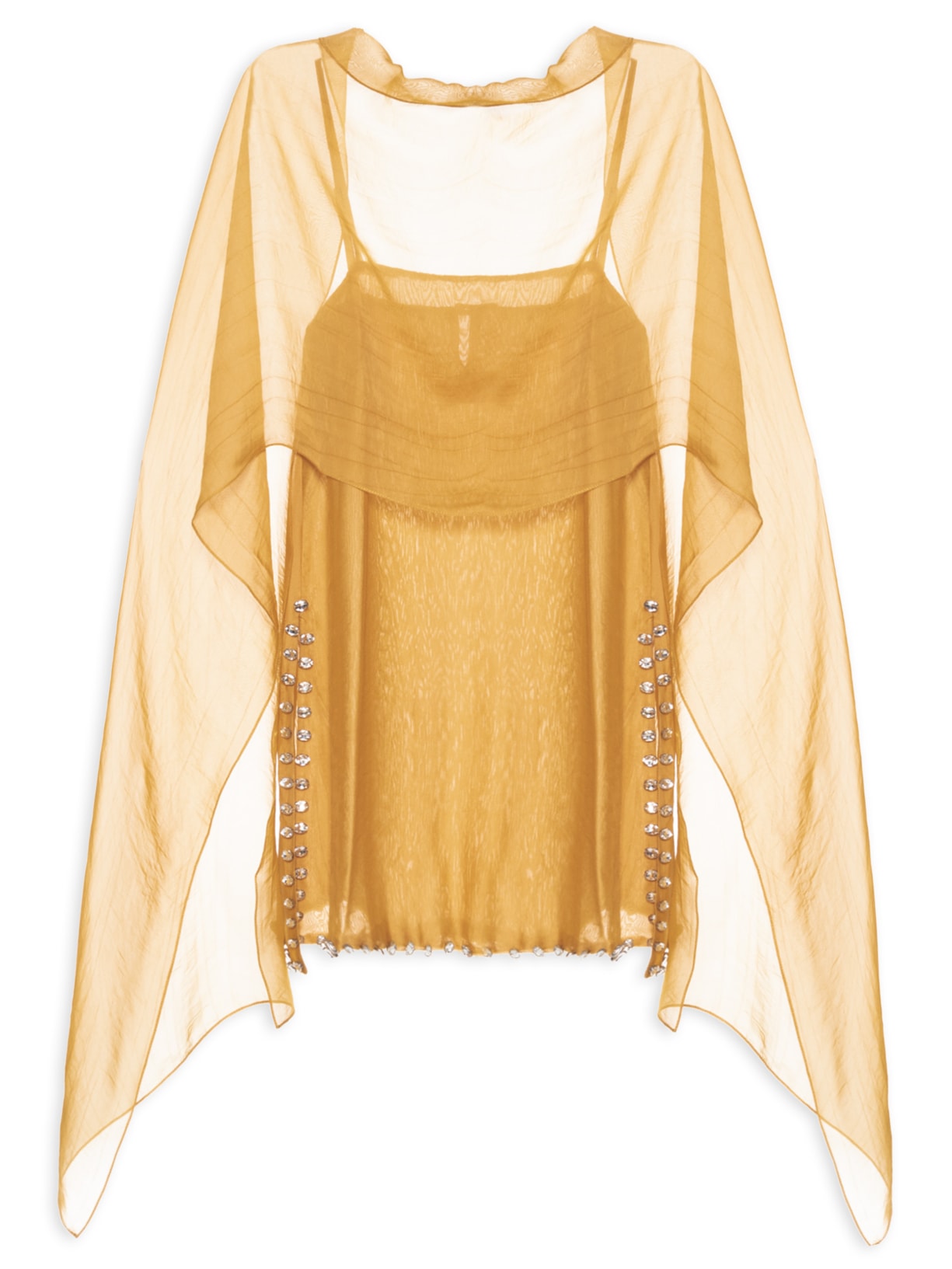 Blusa Feminina Com Echarpe Canário - Amarelo