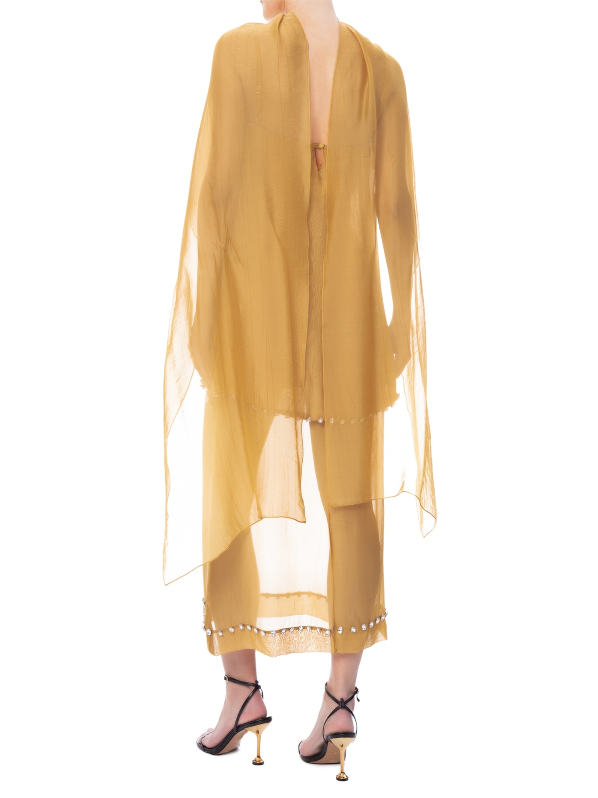 Blusa Feminina Com Echarpe Canário Amarelo Marina Bitu