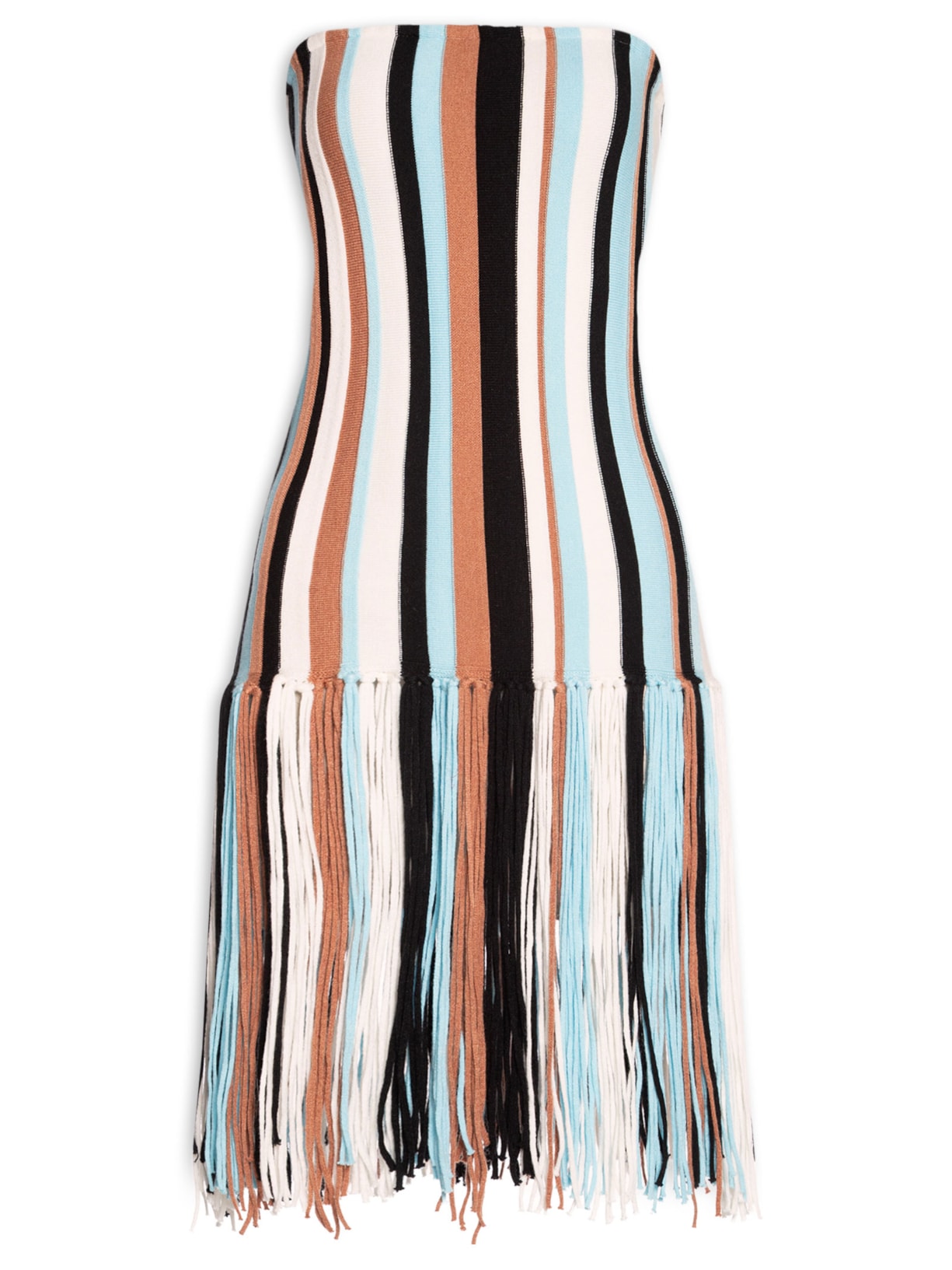 Blusa Feminina Com Franjas Em Tricot - Azul