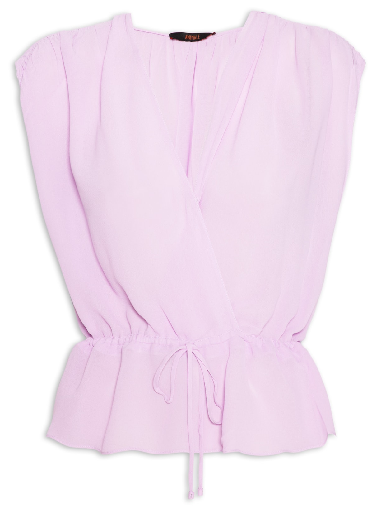 Blusa Feminina Com Franzida Com Buque - Lilás