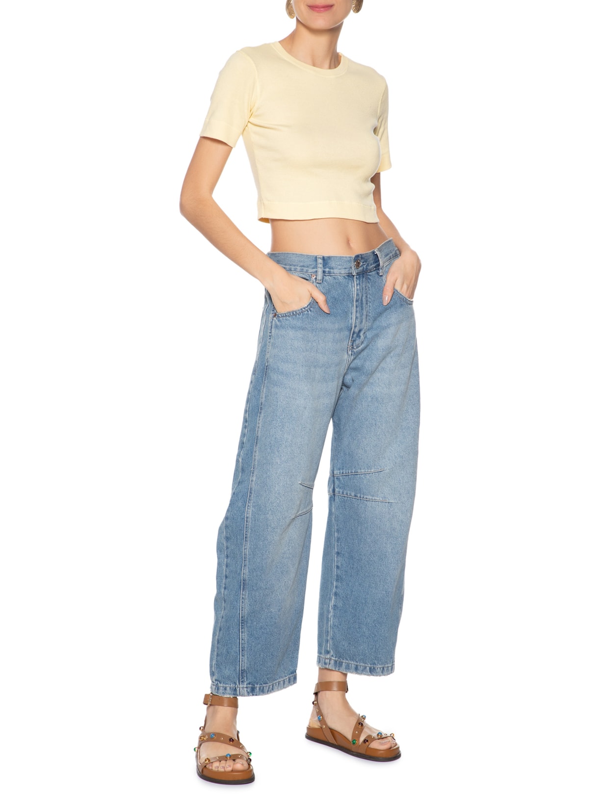 Blusa Feminina Com Recorte Costas Amarelo Animale Jeans