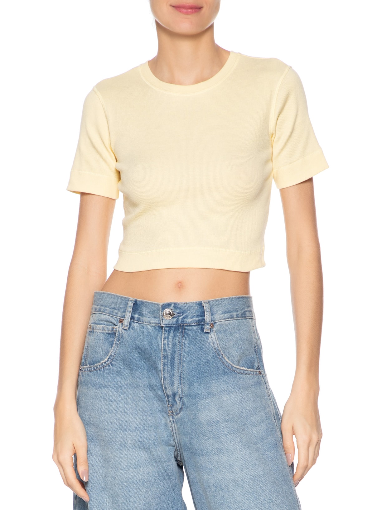 Blusa Feminina Com Recorte Costas Amarelo Animale Jeans