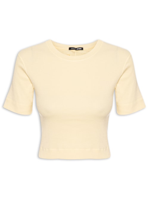 Blusa Feminina Com Recorte Costas - Amarelo