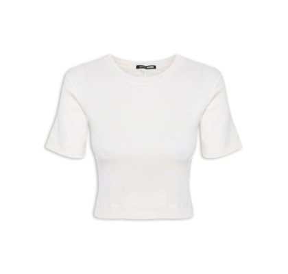 Blusa Feminina Com Recorte Costas - Branco