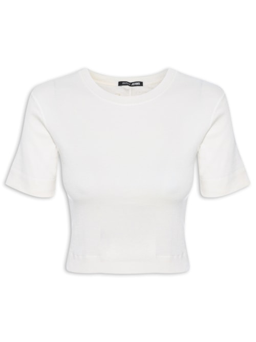 Blusa Feminina Com Recorte Costas - Branco