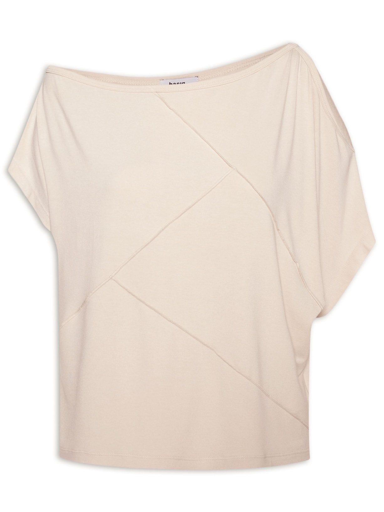 Blusa Feminina Com Recortes Frontais - Bege