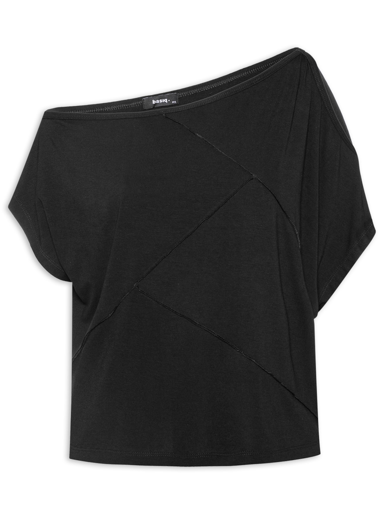 Blusa Feminina Com Recortes Frontais - Preto
