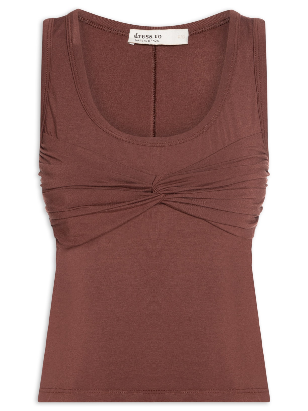 Blusa Feminina Com Sobreposição - Marrom