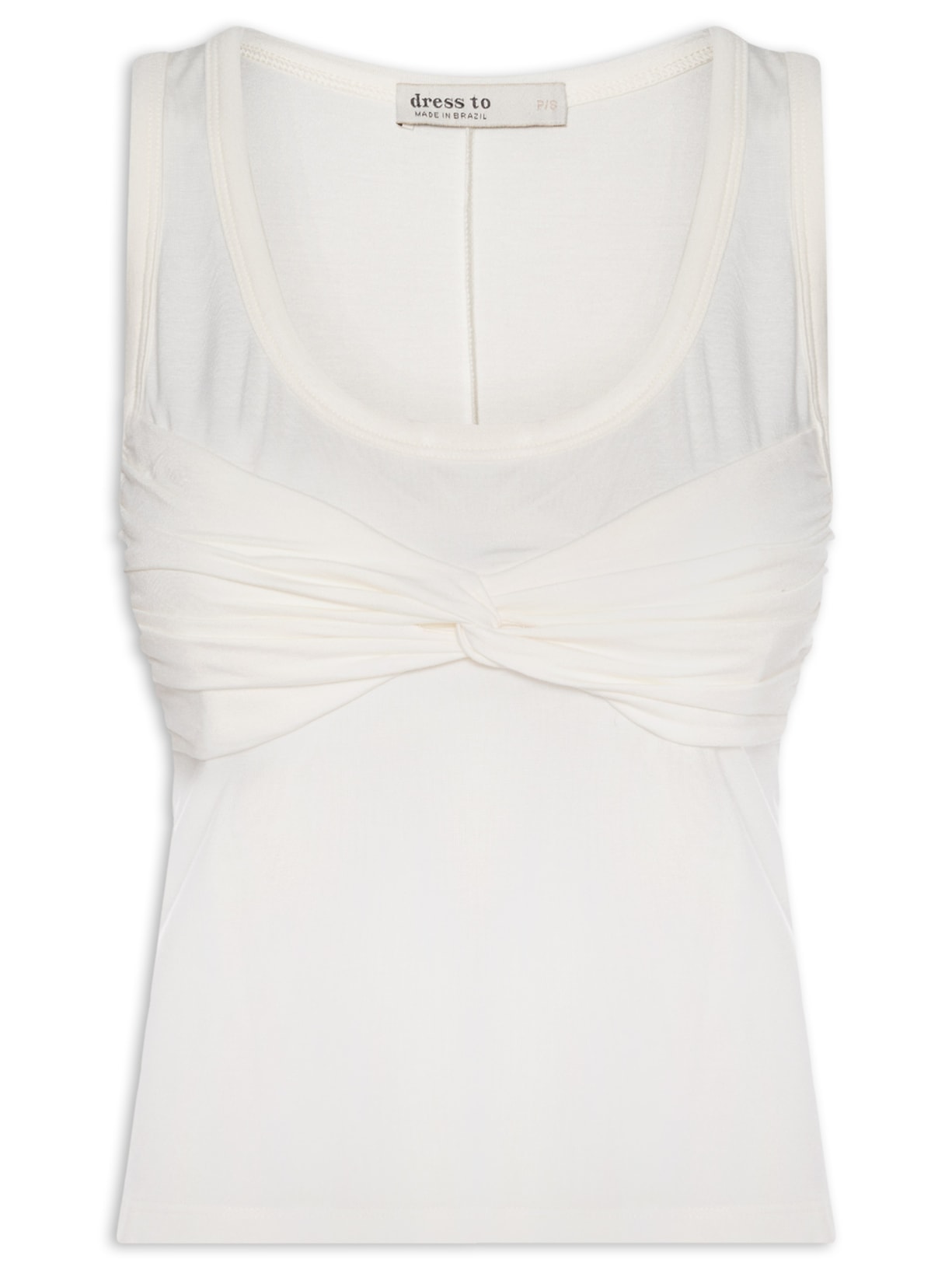 Blusa Feminina Com Sobreposição - Off White