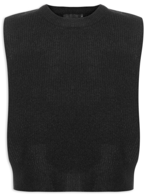 Blusa Feminina Com Transpasse Nas Costas - Preto
