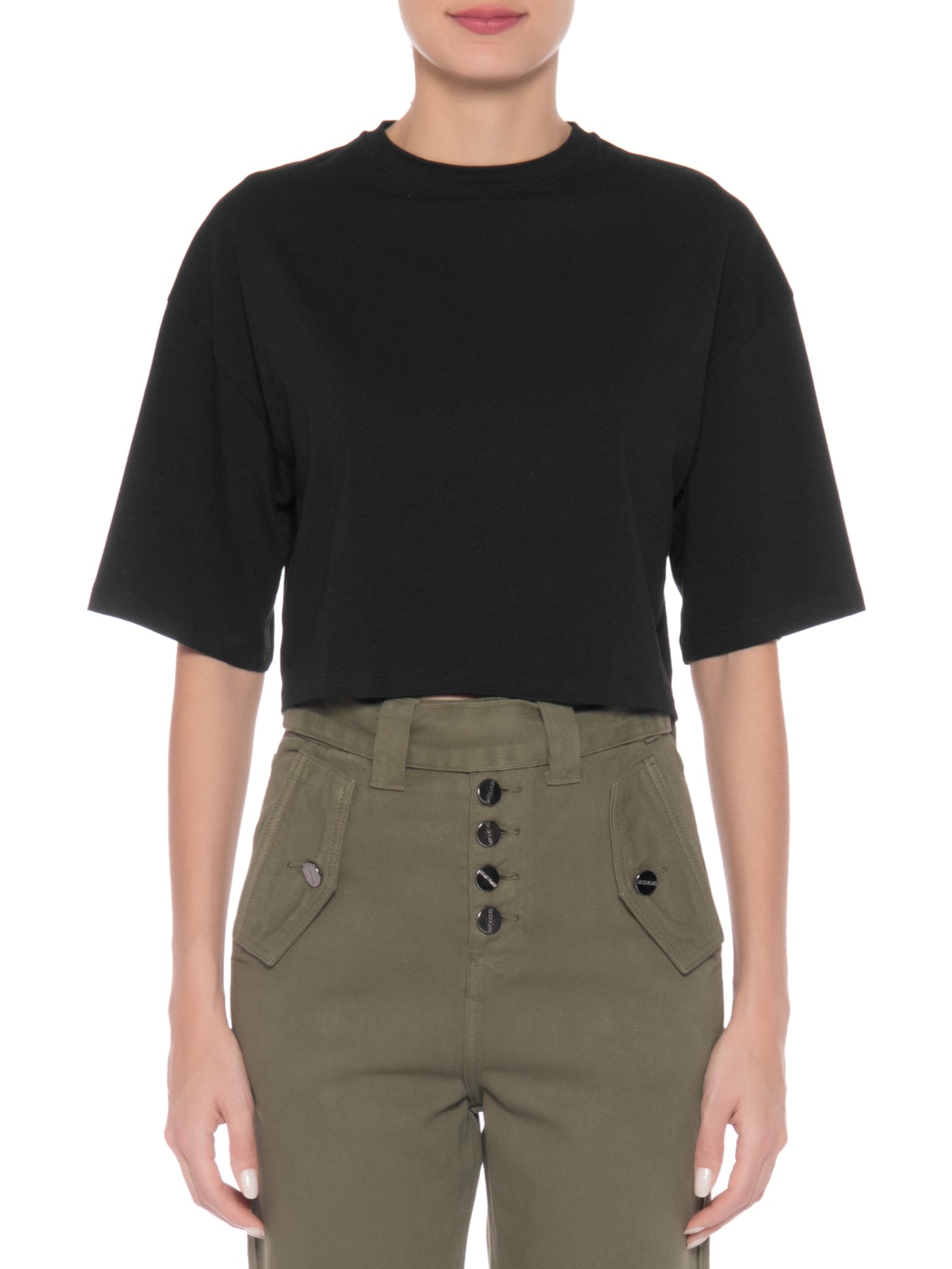 Blusa Feminina Comfy Cropped Preto Camys