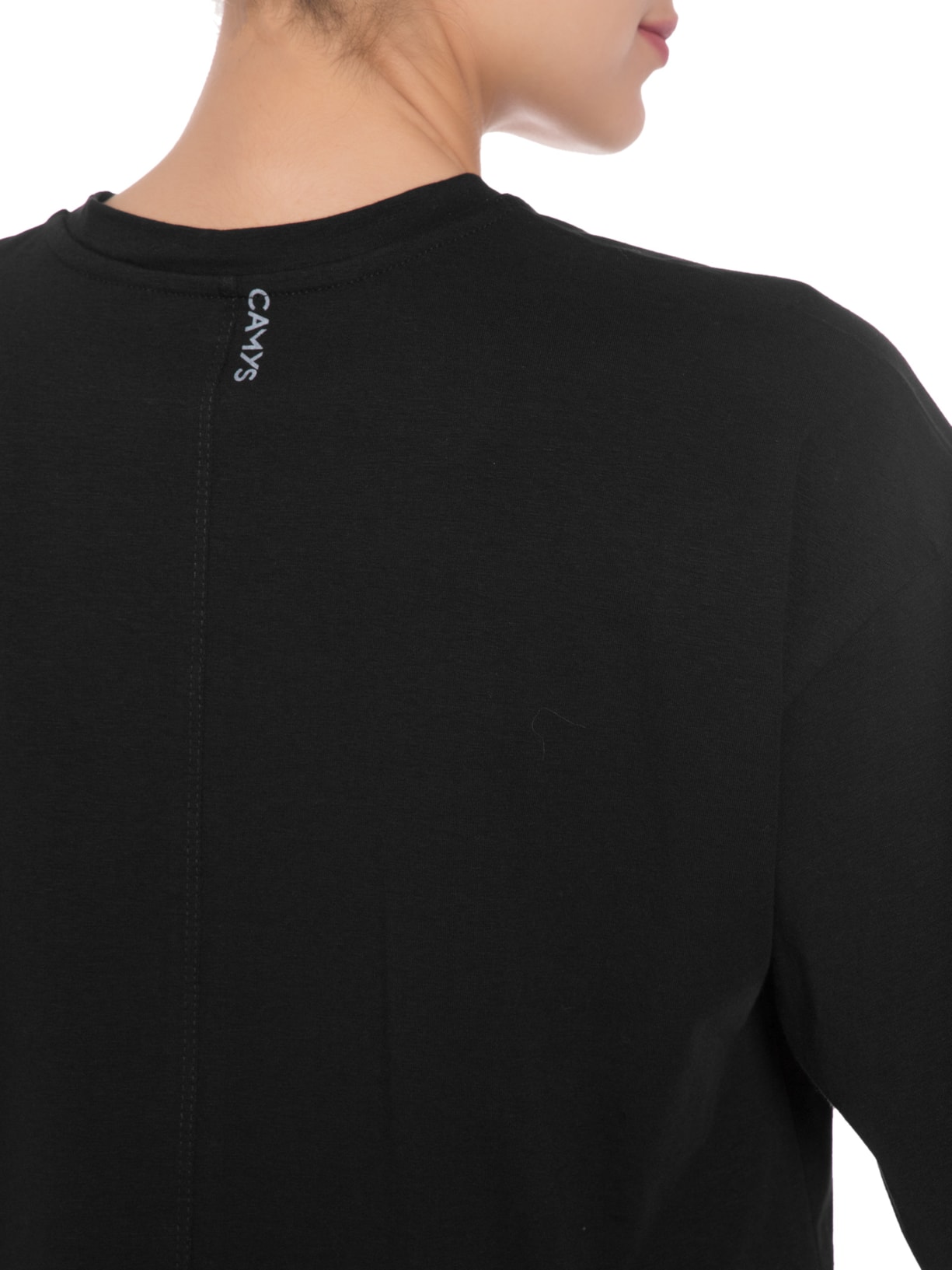 Blusa Feminina Comfy Cropped Preto Camys