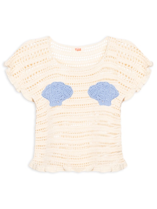 Blusa Feminina Conchas - Bege