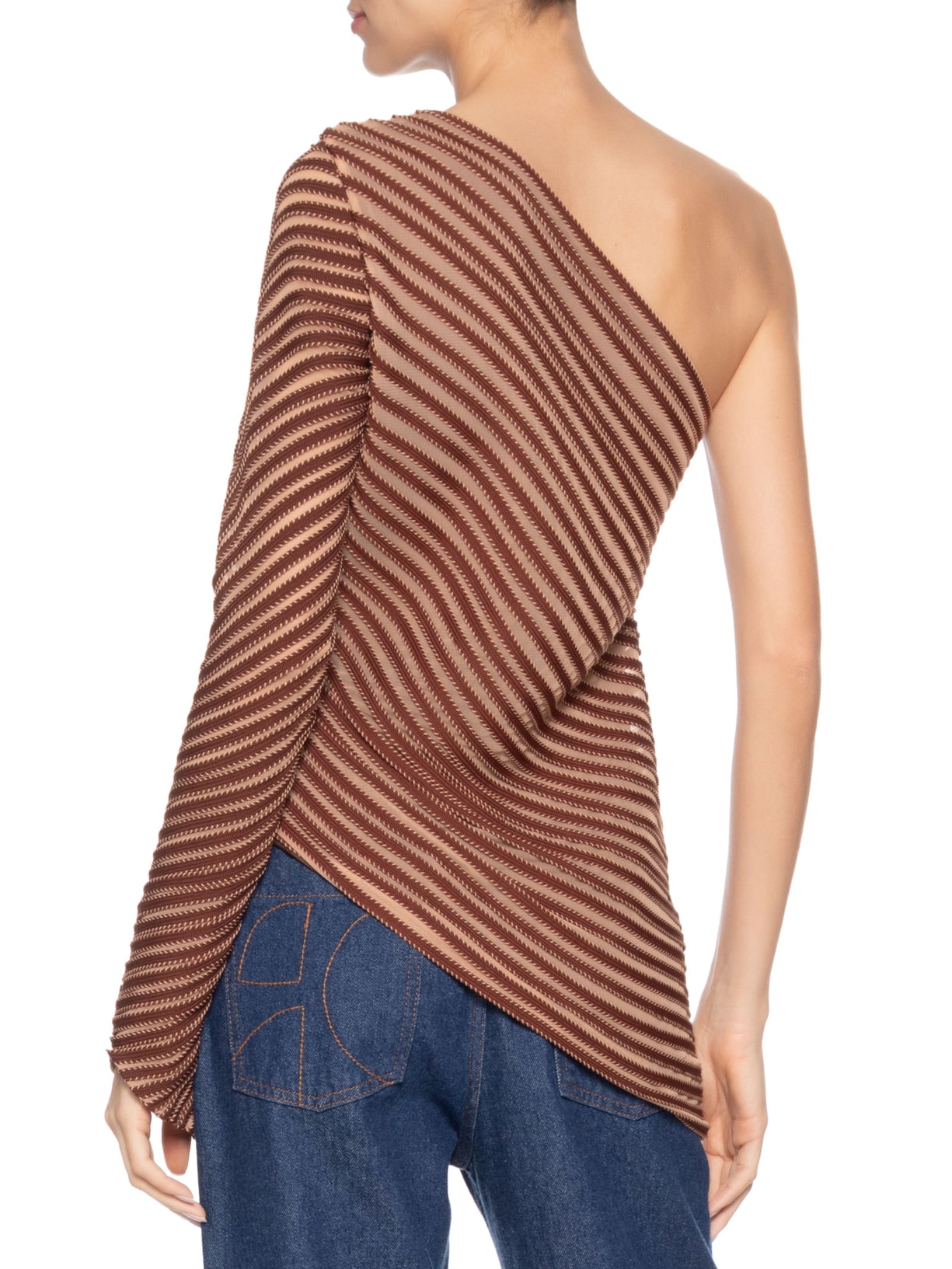 Blusa Feminina Coqueiro Tule Marrom Misci