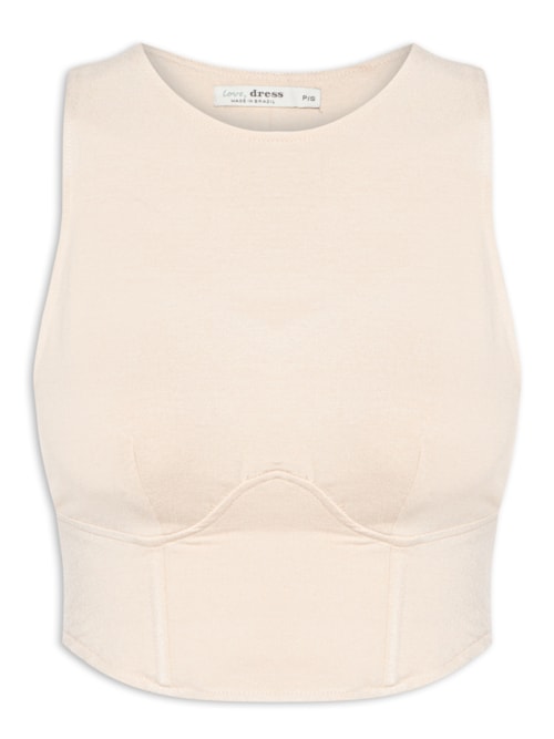 Blusa Feminina Corselet - Bege