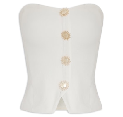 Blusa Feminina Corselet Lunar - Branco