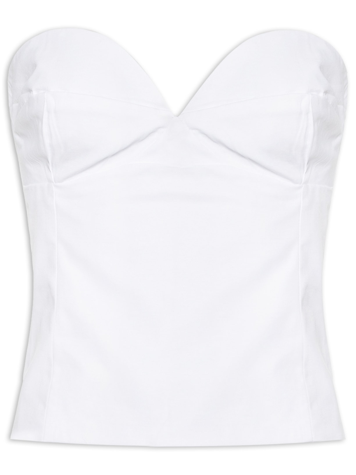 Blusa Feminina Corselet Sem Alça - Branco