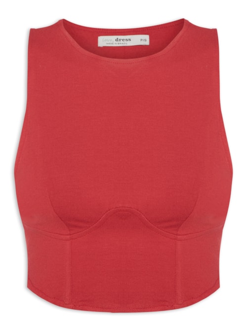 Blusa Feminina Corselet - Vermelho