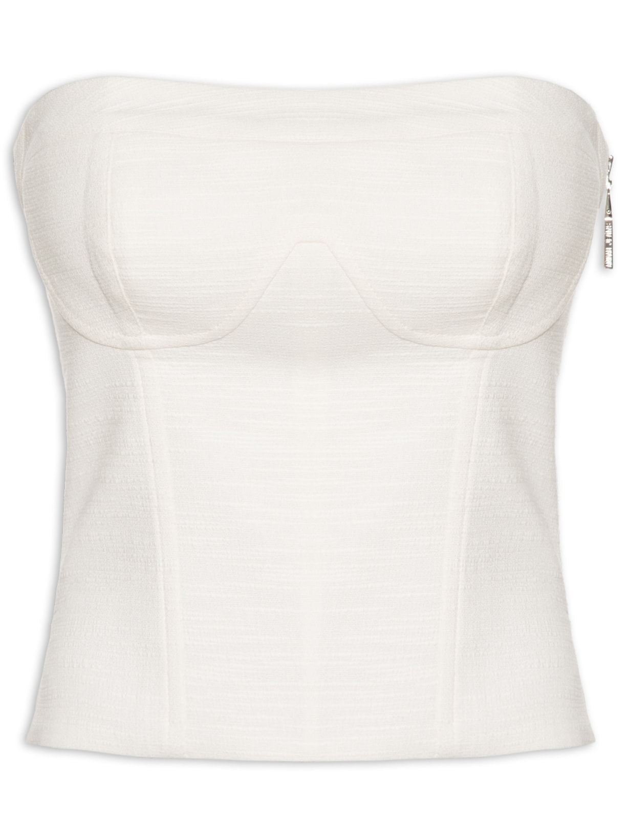 Blusa Feminina Corset Atoalhada Branco Animale Jeans