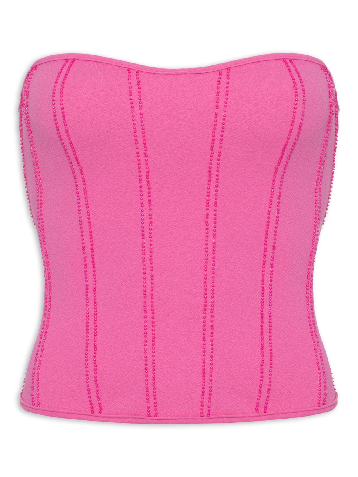 Blusa Feminina Corset Jolie Bordado Rosa Triya