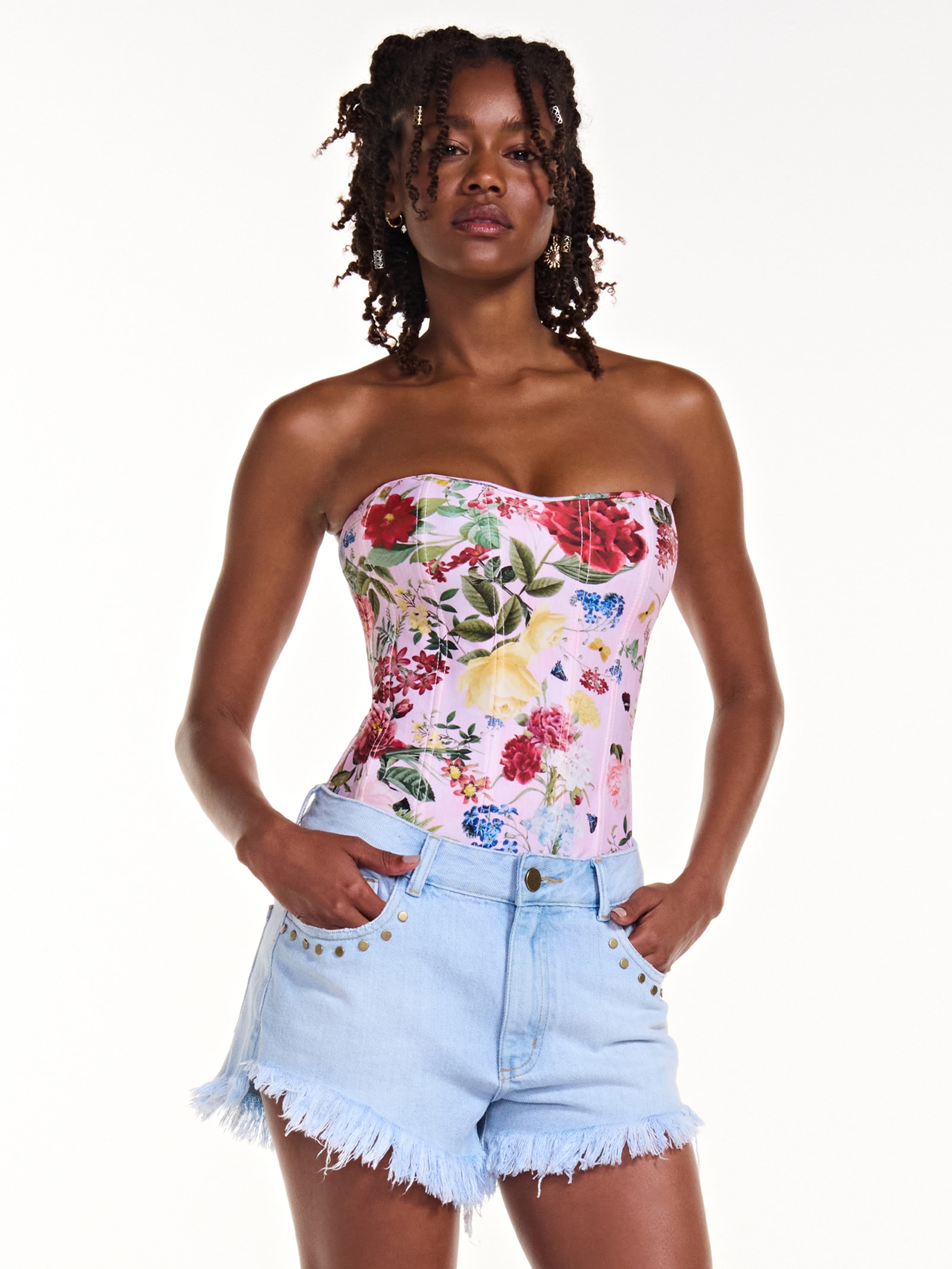 Triya - Blusa Feminina Corset Jolie - Rosa