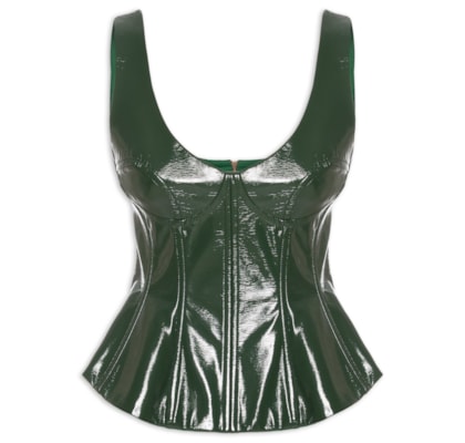 Blusa Feminina Corset Latex Wood - Verde