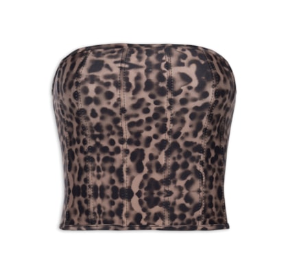Blusa Feminina Corset Luisa - Animal Print