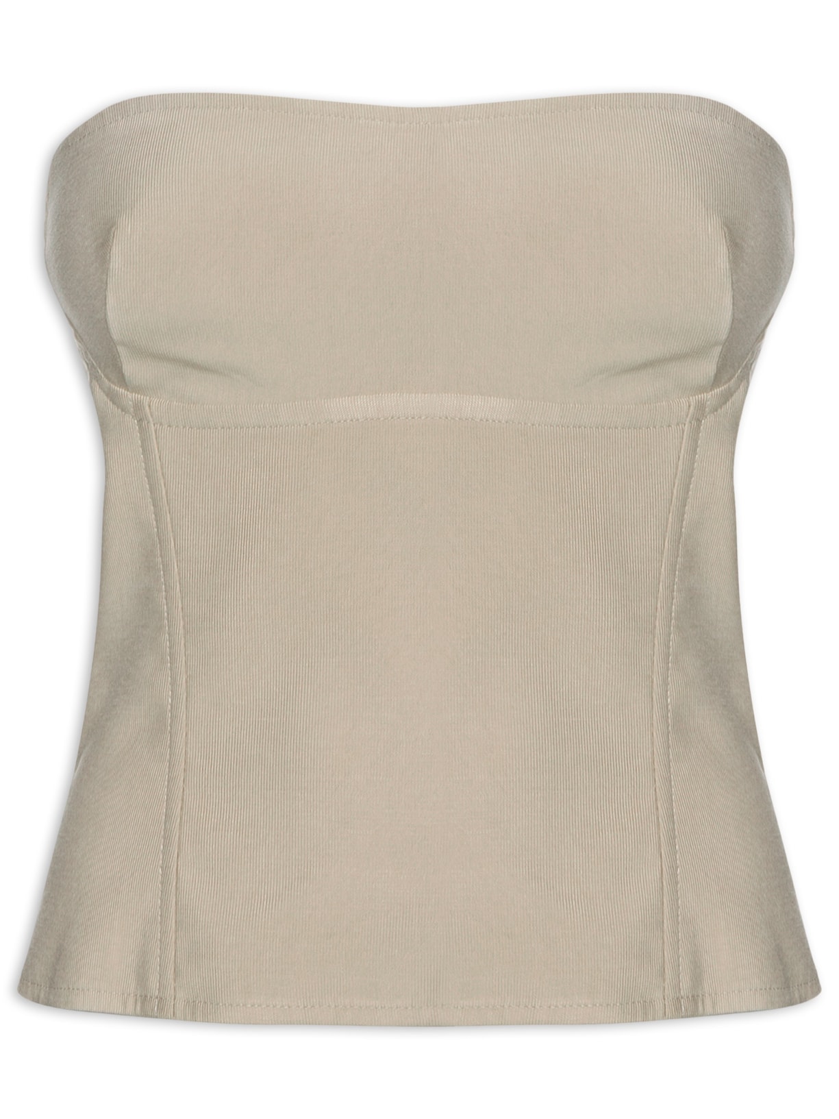 Blusa Feminina Corset sem Alça - Bege