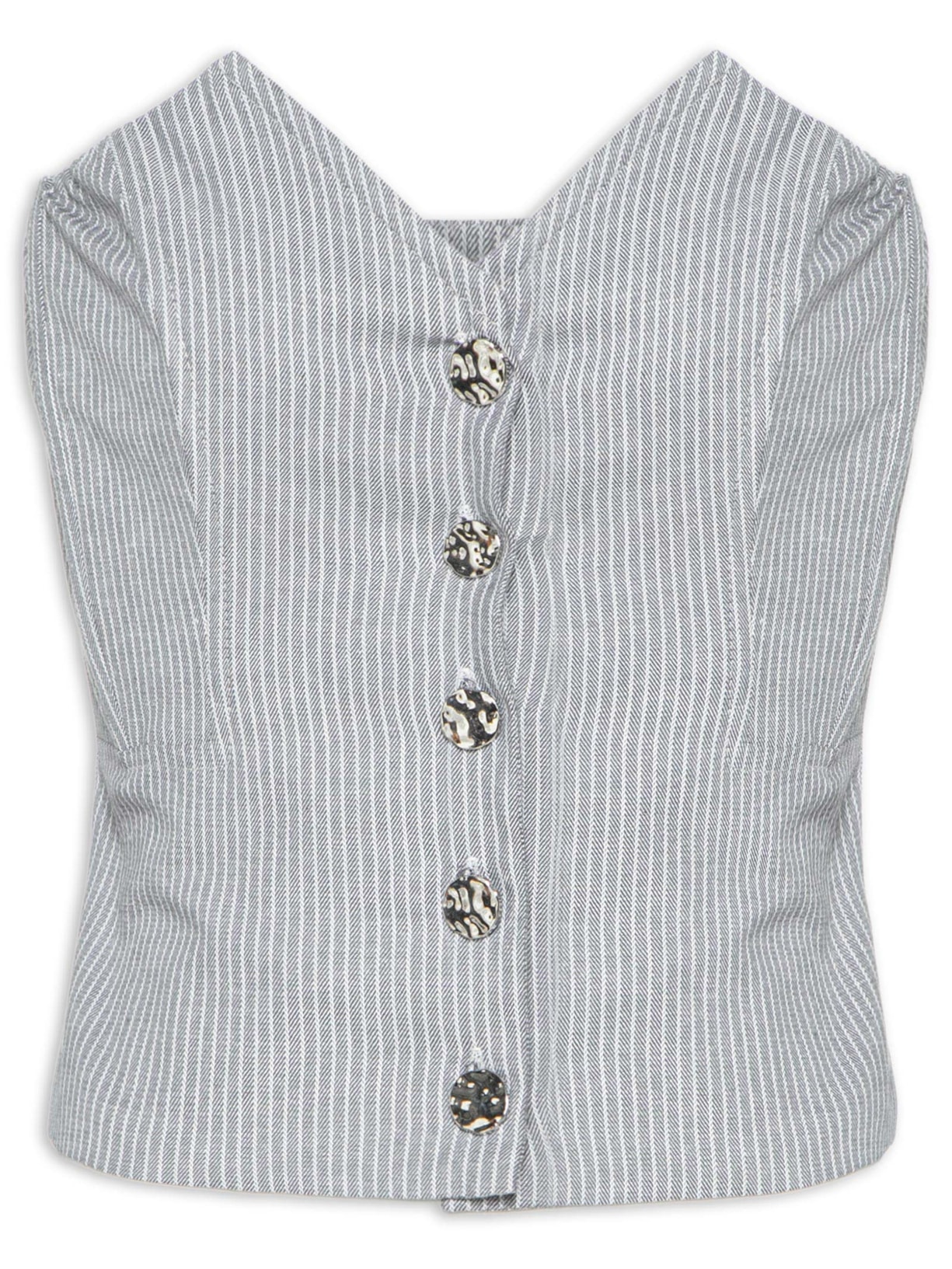 Blusa Feminina Corset Tomara Que Caia - Cinza