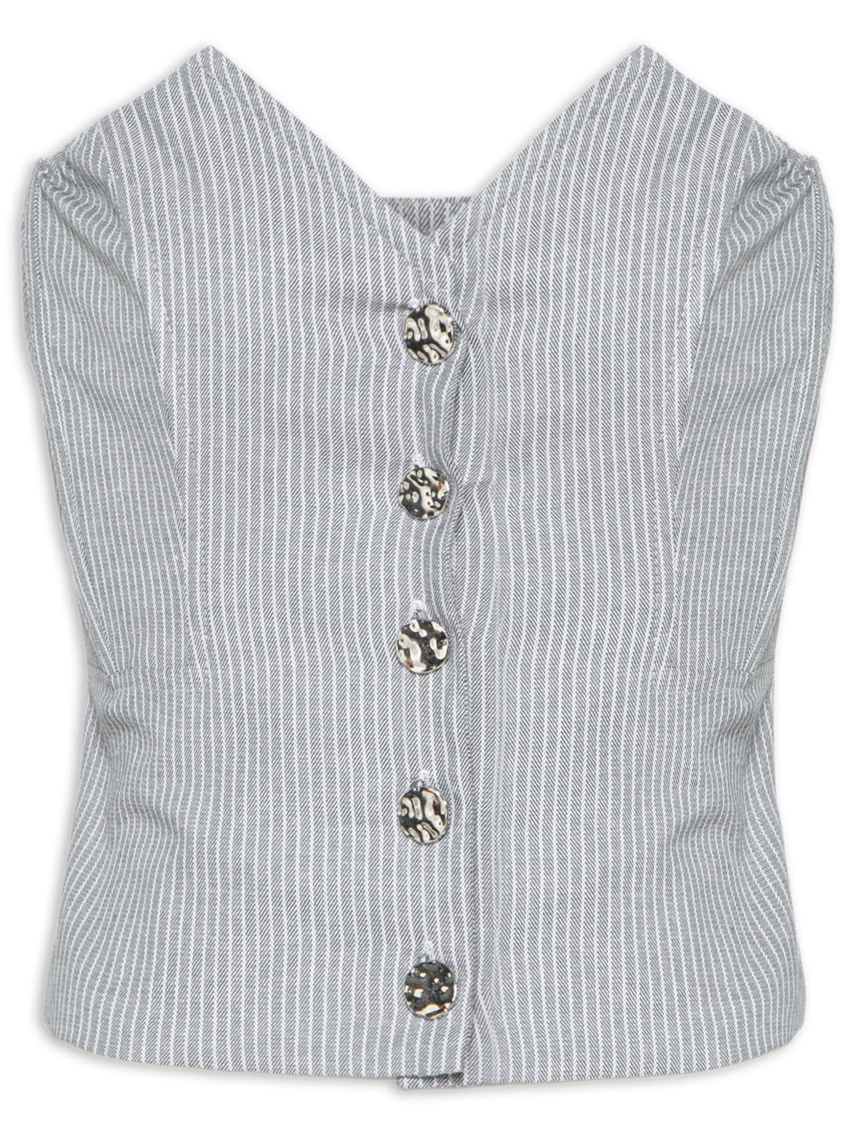 Blusa Feminina Corset Tomara Que Caia - Cinza