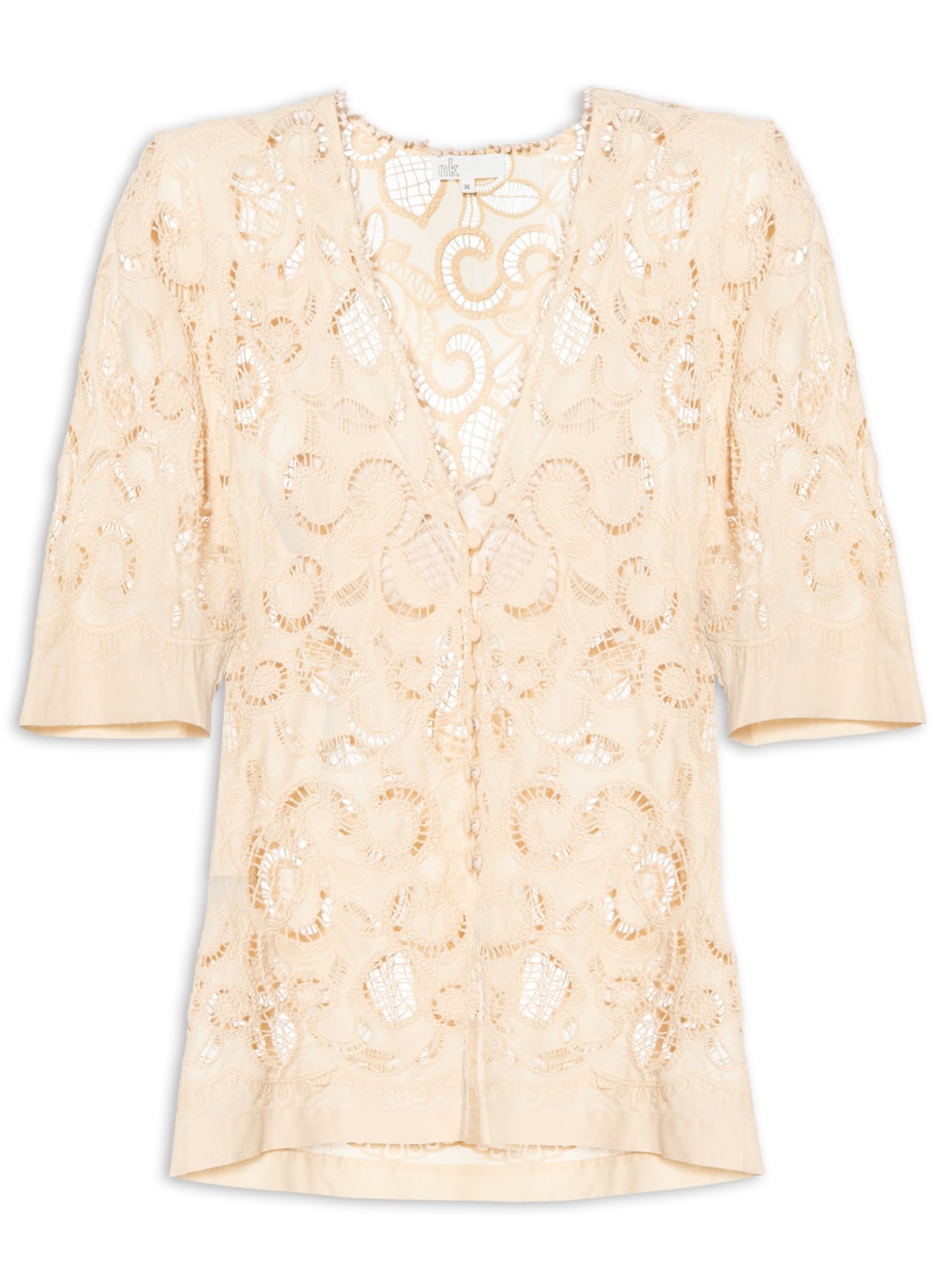 Blusa Feminina Cotton Mandala Mika - Bege