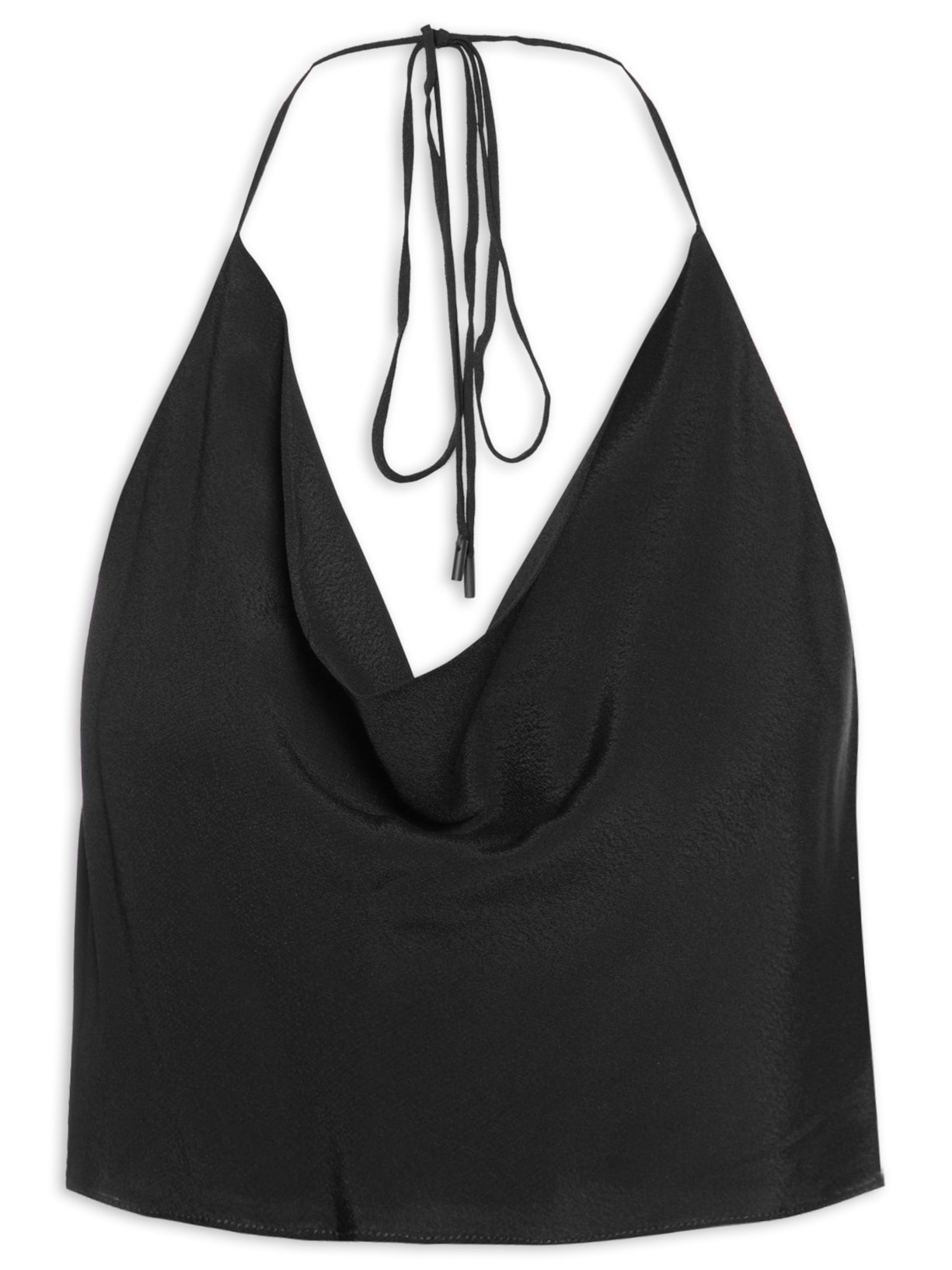 Blusa Feminina Crepe Decotada - Preto