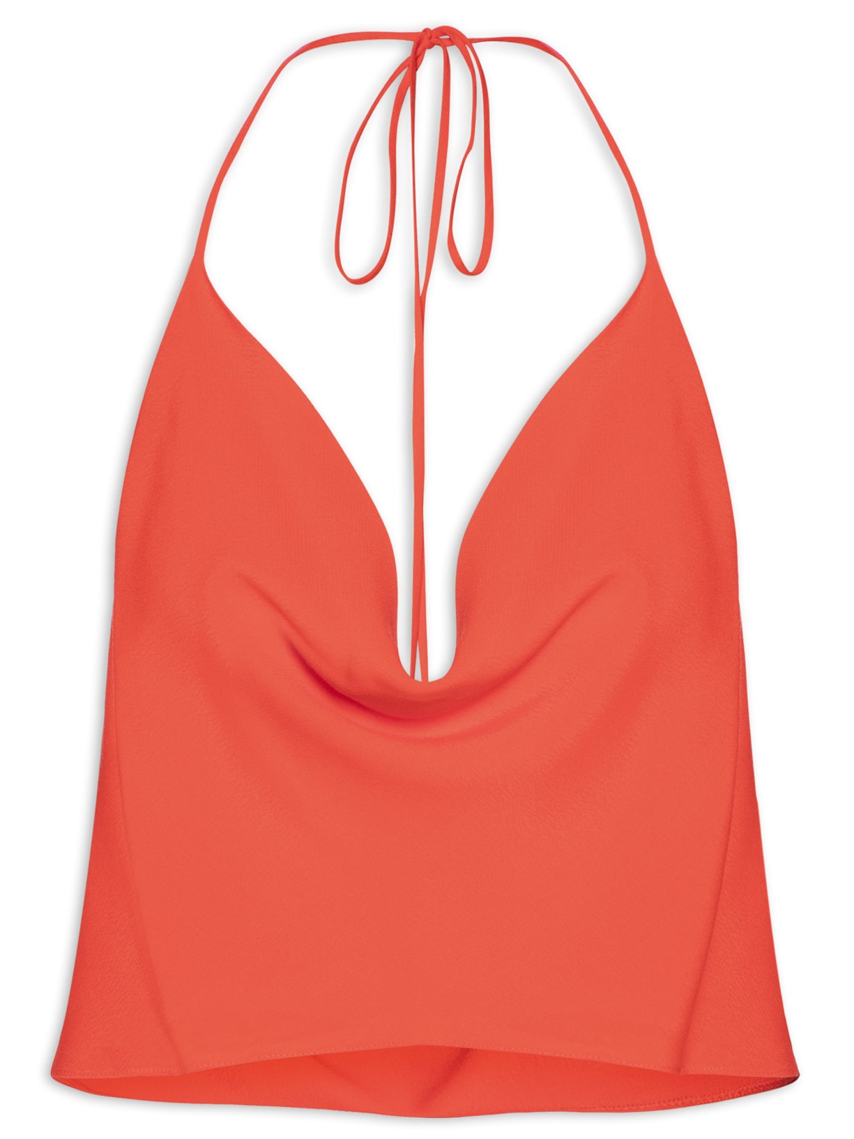 Blusa Feminina Crepe Decotada - Vermelho