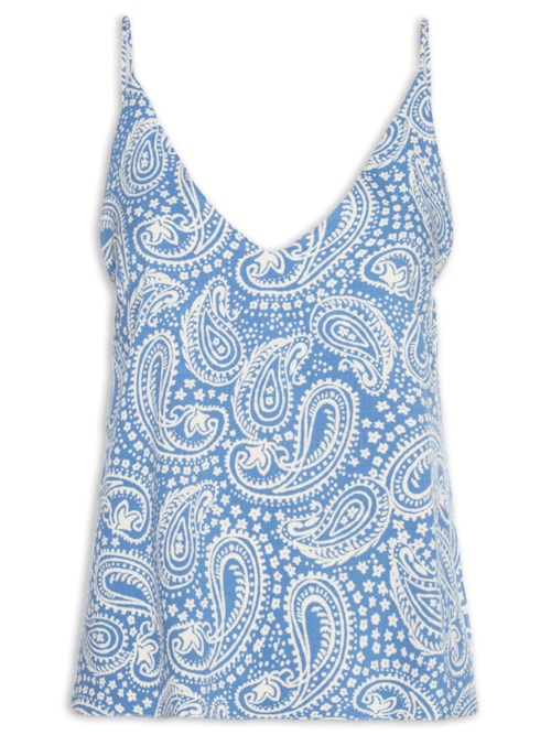 Blusa Feminina Crepe Estampa Céu Sereno - Azul
