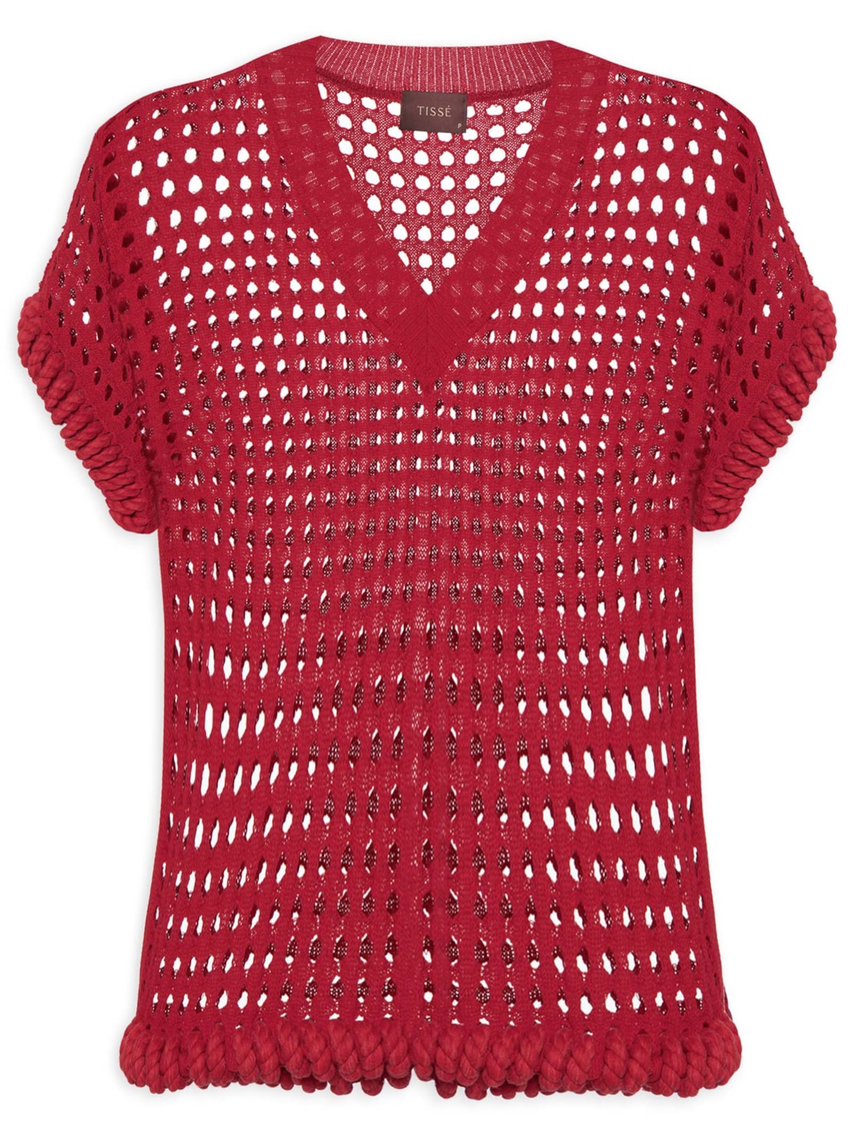 Blusa Feminina Crochê Line - Vermelho
