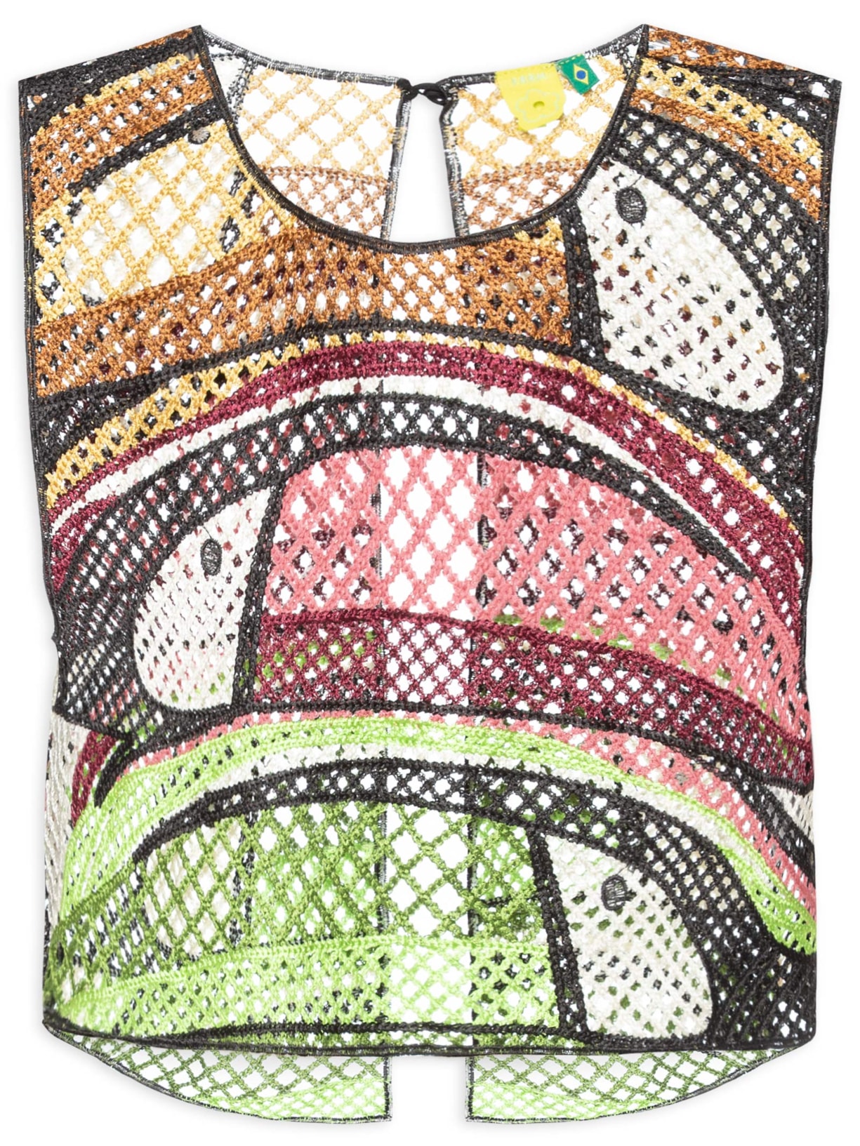 Blusa Feminina Crochet Árvore De Tucano - Verde