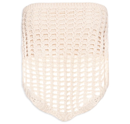 Blusa Feminina Crochet Lenço - Bege