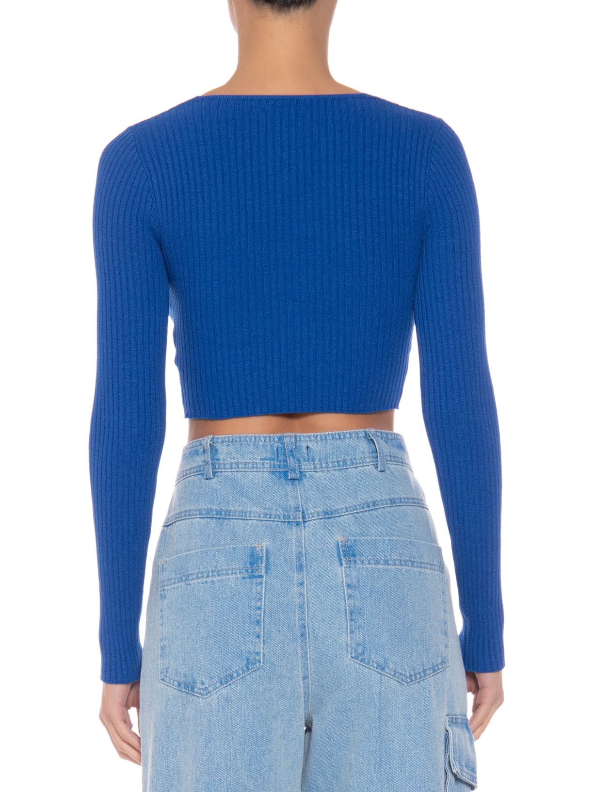 Blusa Feminina Crooped Azul Anselmi