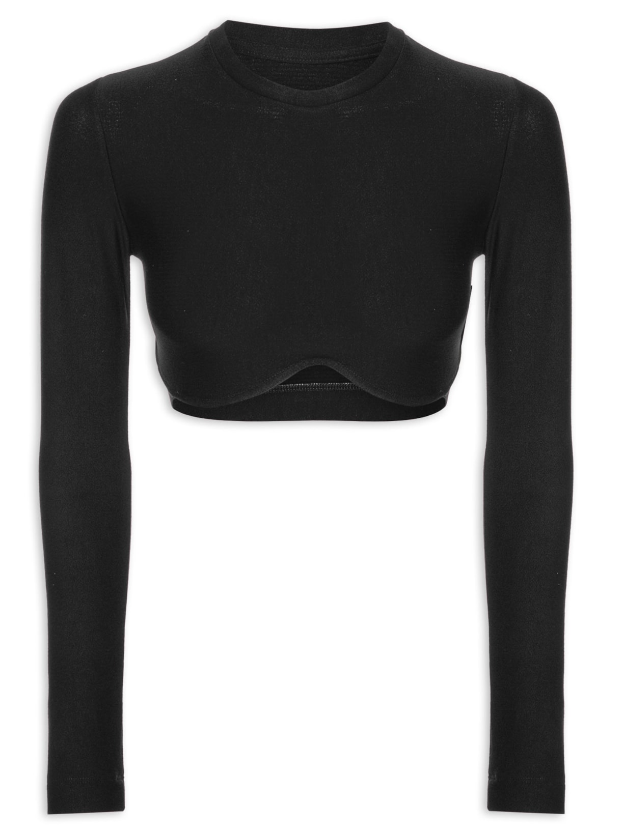 Blusa Feminina Cropped Aro - Preto