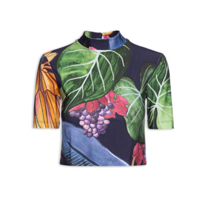 Blusa Feminina Cropped Banana Uva - Verde