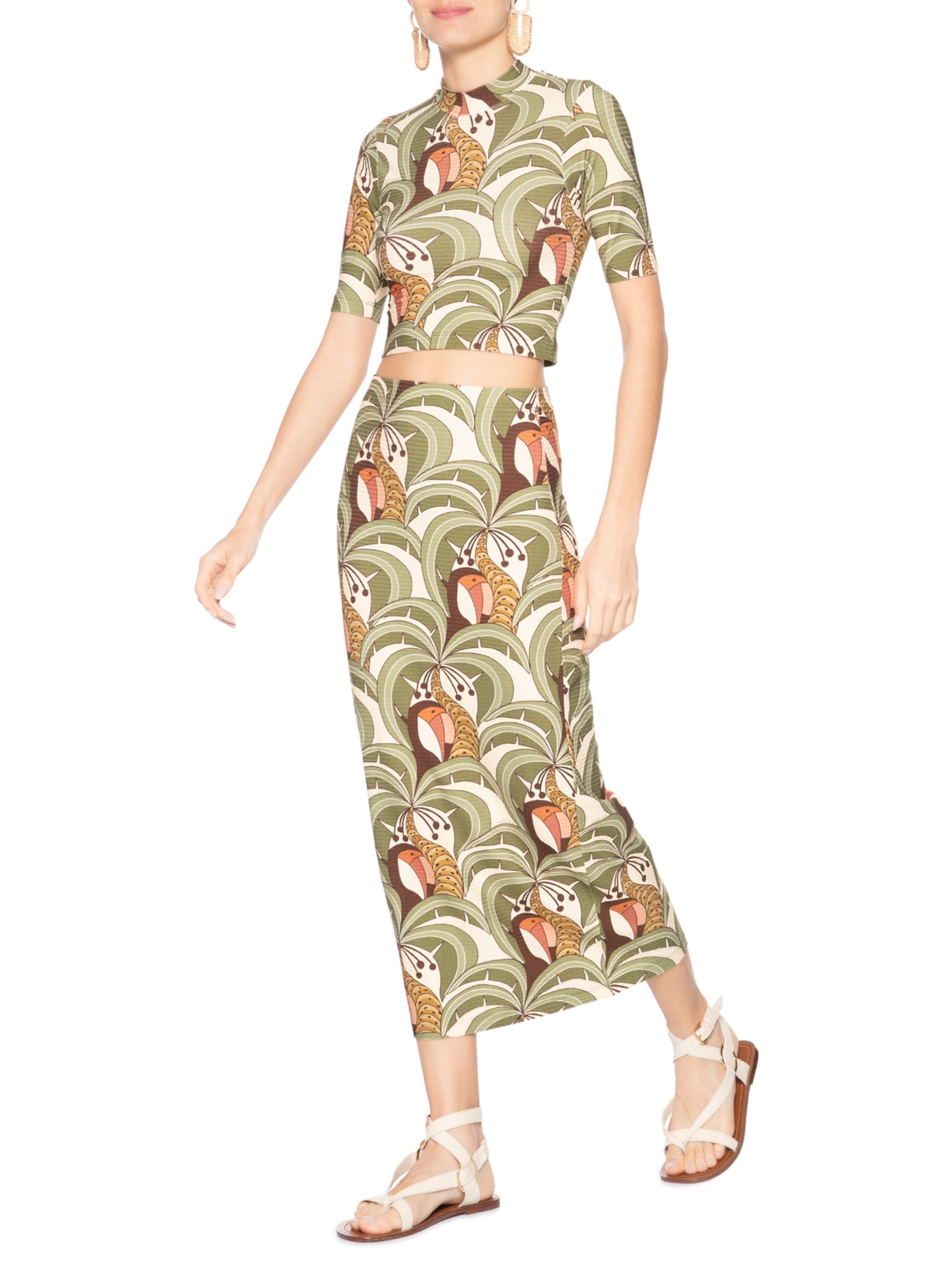 Blusa Feminina Cropped Bananada De Tucano Verde Farm