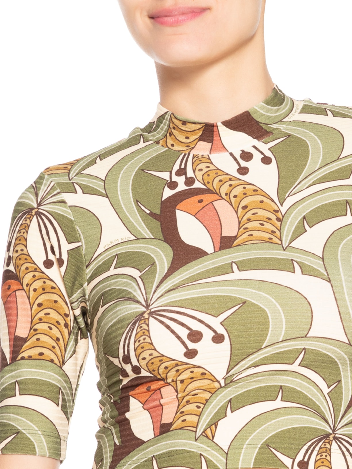 Blusa Feminina Cropped Bananada De Tucano Verde Farm