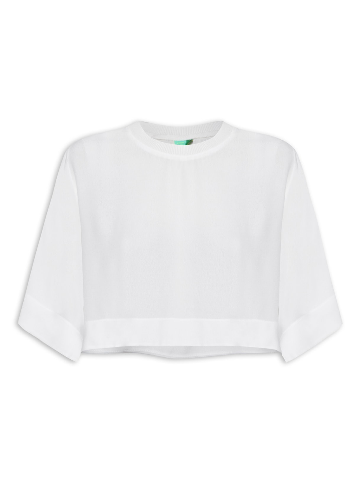 Blusa Feminina Cropped Básica - Branco
