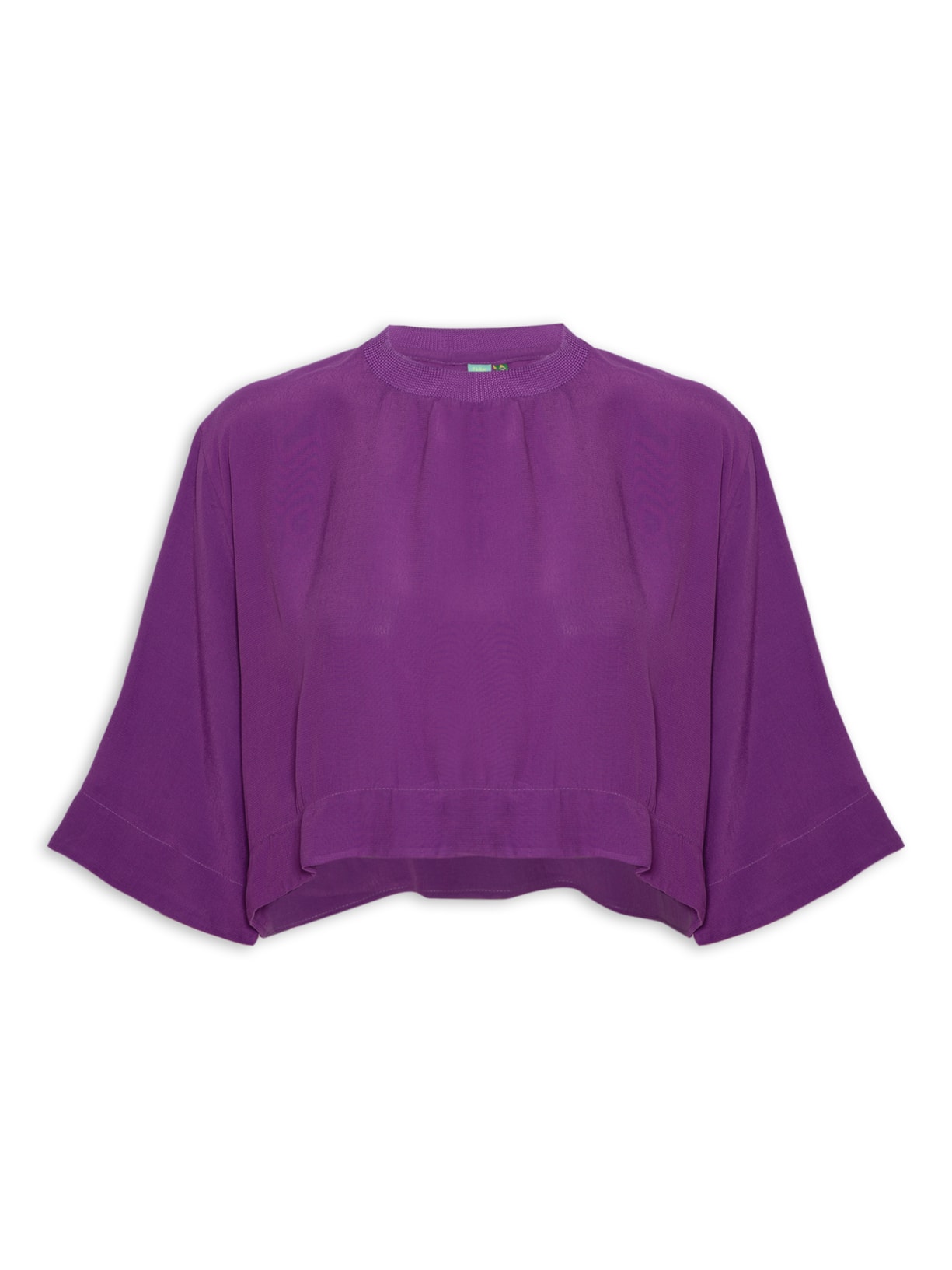 Blusa Feminina Cropped Básica - Roxo