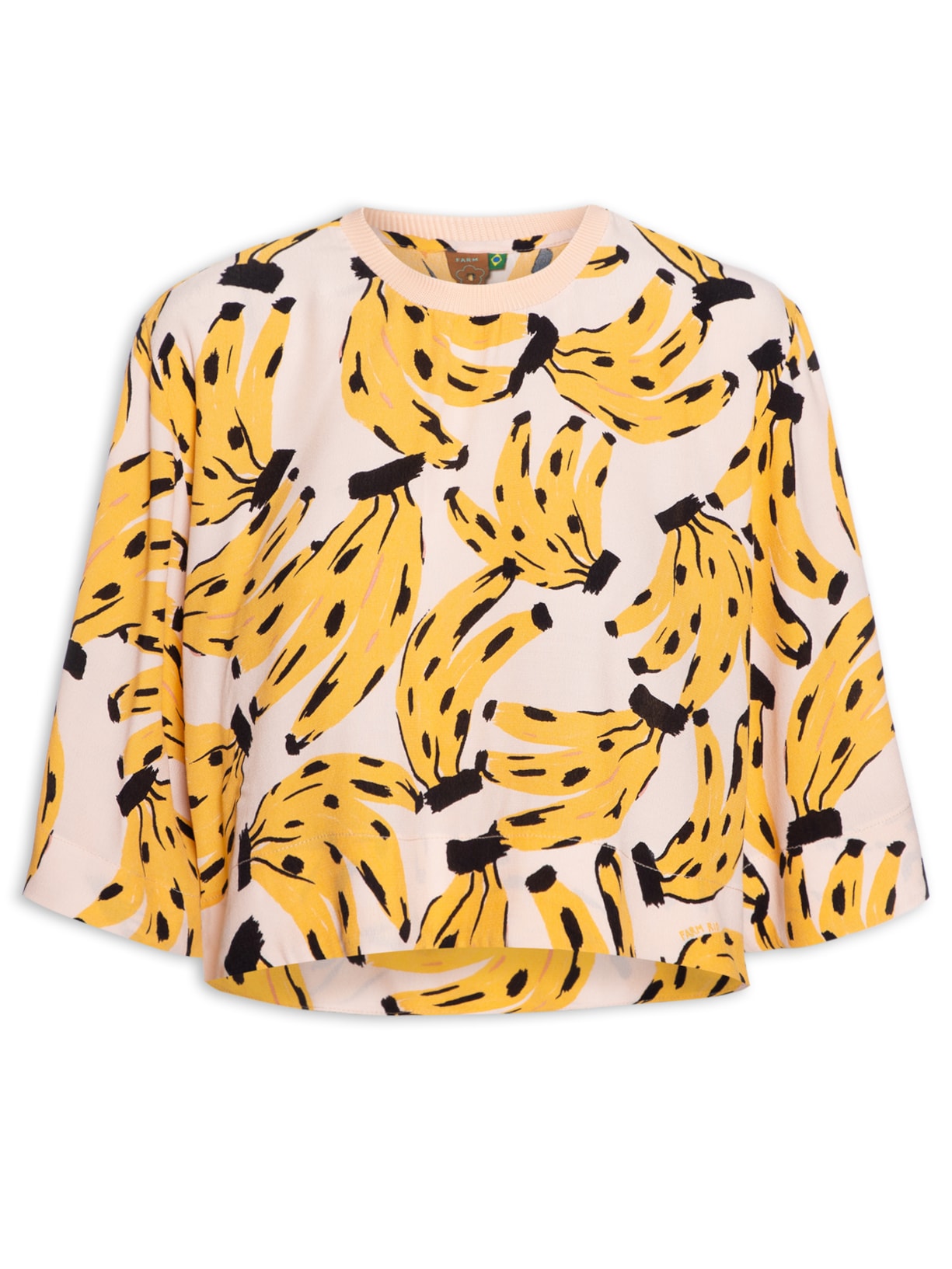 Blusa Feminina Cropped Bossa Banana - Amarelo