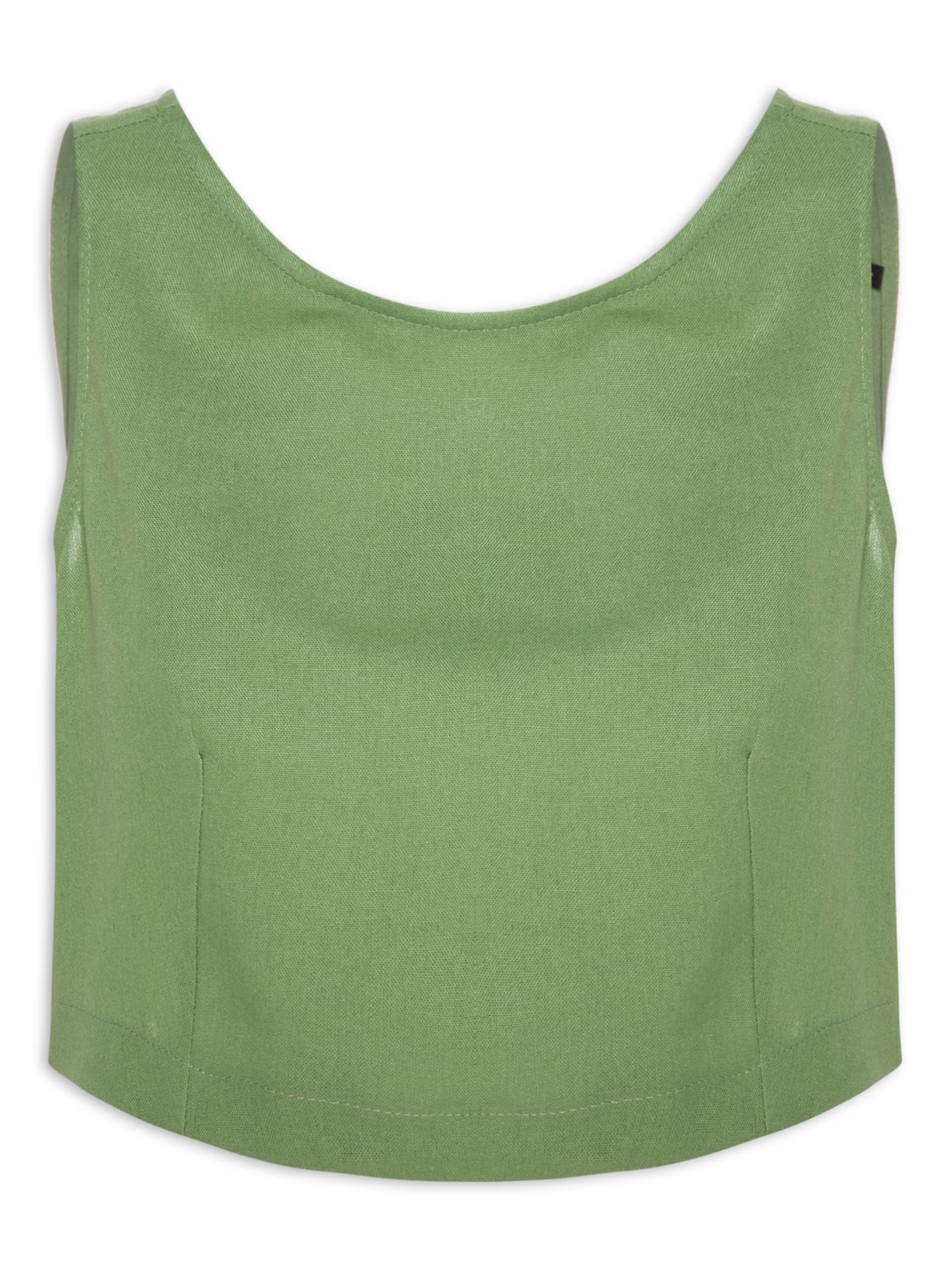 Blusa Feminina Cropped Botões - Verde