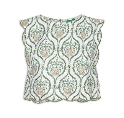 Blusa Feminina Cropped Brilho De Abacaxi - Verde